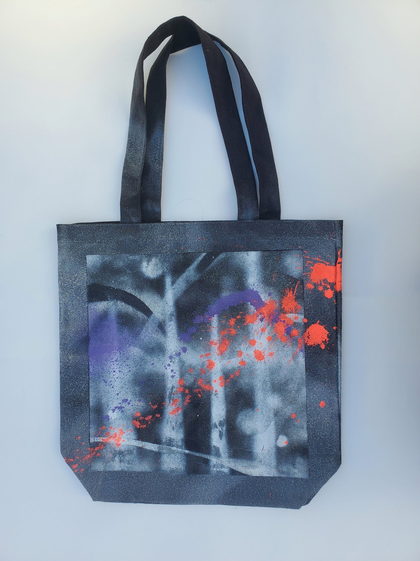 PAINTED CANVAS TOTE BAG 1